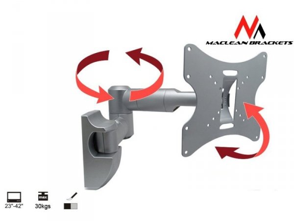 Maclean Uchwyt do monitora 23-42&#039;&#039;  30 kg uniwersalny MC-503A S max vesa 200 srebrny