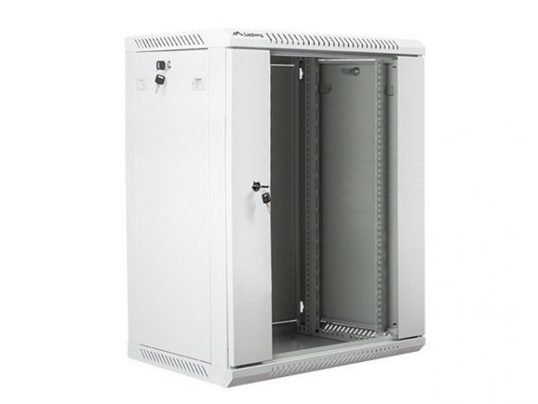 Lanberg Szafa instalacyjna wisząca 19&#039;&#039; 15U 600X450mm szara (drzwi       szklane)