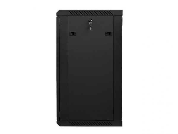 Lanberg Szafa instalacyjna wisząca 19&#039;&#039; 18U 600X450mm czarna (drzwi      szklane)