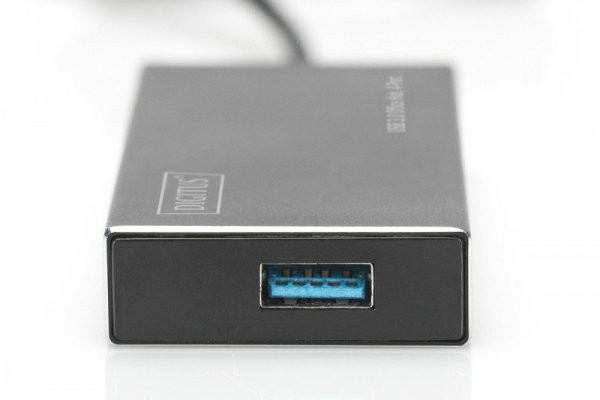 Digitus HUB/Koncentrator 4-portowy USB 3.0 SuperSpeed, aktywny, aluminium