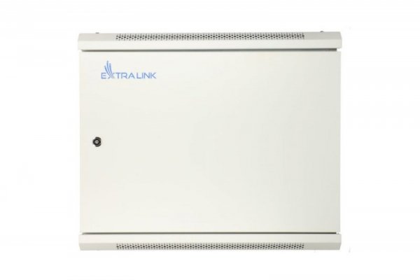 Extralink Szafka wisząca rack 12U 600x600 szara metalowe drzwi