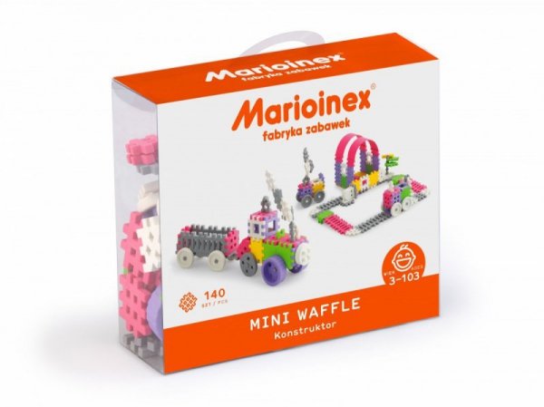 Marioinex Klocki waffle mini  140 sztuk dziewczynka