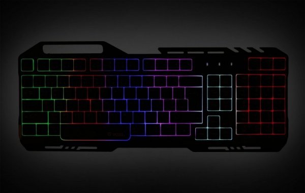 YENKEE Klawiatura YKB 3200 Shadow metalowa, podświetlenie LED