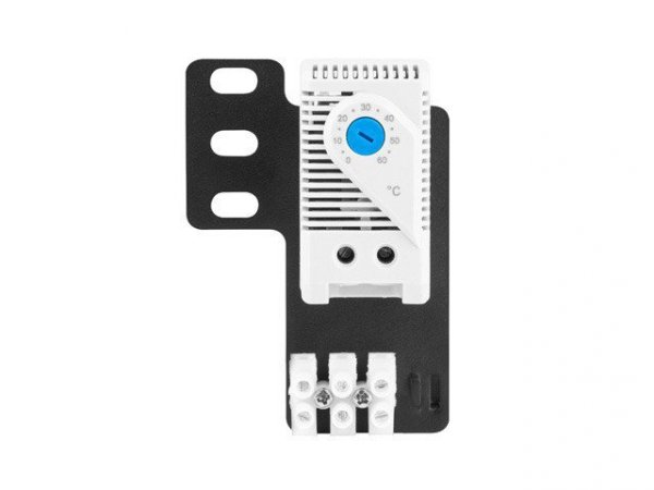 Lanberg Termostat zamykający AK-1505-S 10A Do szaf z uchem montażowym i kostką  elektryczną Szary