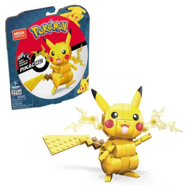 Mega Bloks Klocki Pikachu średni Pokemon do zbudowania GMD31