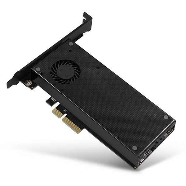 AXAGON PCEM2-DC Adapter wewnętrzny PCIe x4, 1x M.2 NVMe M-key + 1x SATA B-key slot, chłodnica, SP & LP + radiator