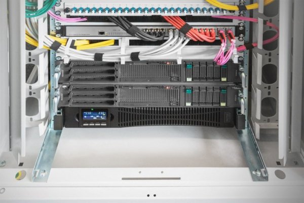 Digitus Zasilacz awaryjny UPS Online Rack 19&quot; LCD, 2000VA/2000W, 4x12V/9Ah, 8xC13, USB, RS232, RJ45