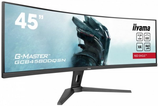 IIYAMA Monitor 45 cali G-Master GCB4580DQSN-B1, VA,DQHD,165HZ,USB-C-DOCK,RJ45,32:9,  1500R,450cd/m2,3000:1,0.8ms,3xUSB,2xHDMI,1x