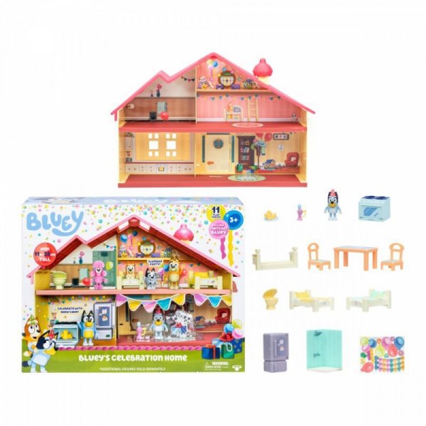 Tm Toys Zestaw z figurką Bluey Dom Rodzinny Celebration