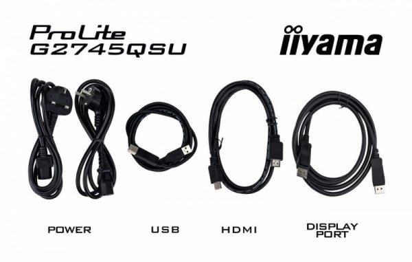 IIYAMA Monitor 27 cali G2745QSU-B2,IPS,QHD,100Hz,1ms,2xUSB,300cd