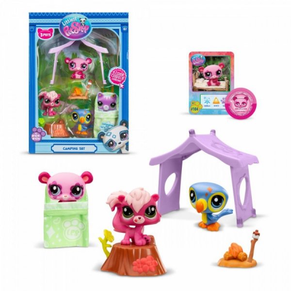 Tm Toys Zestaw 3 figurek Littlest Pet Shop Camping