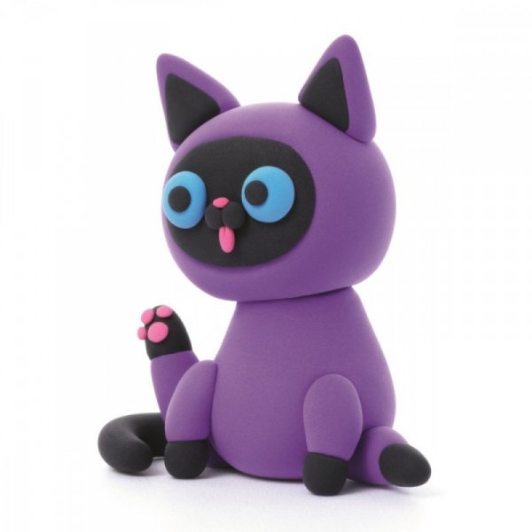 Tm Toys Masa plastyczna Hey Clay Figurka Puchate zwierzaki, Kot Syjamski