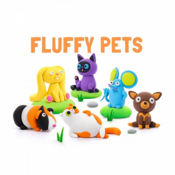 Tm Toys Masa plastyczna Hey Clay Figurka Puchate zwierzaki, Kot Perski