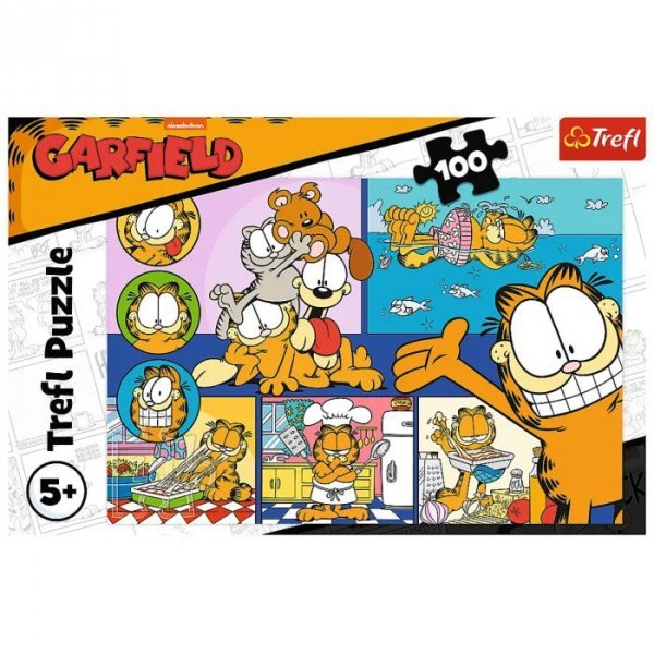 Trefl Puzzle 100 elementów Leniwy Garfield