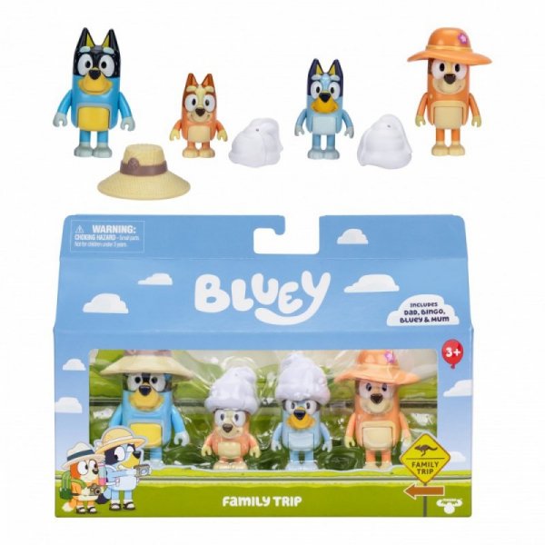 Tm Toys Zestaw figurek Bluey Rodzinna wycieczka