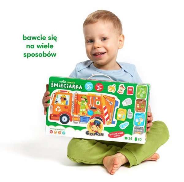 CzuCzu Puzzle Moto - Śmieciarka 26 elementów