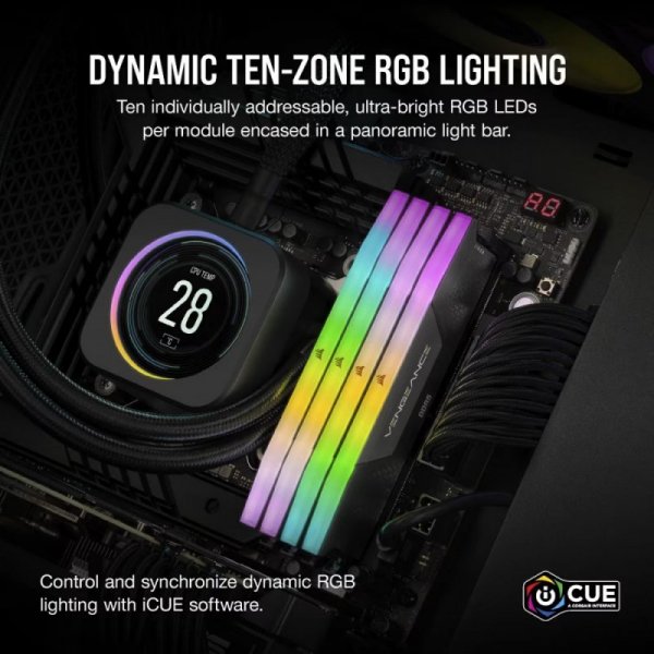 Corsair Pamięć DDR5 Vengeance RGB 96GB/6400(2*48GB) CL32