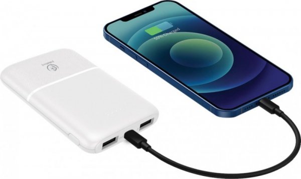 Rebeltec Powerbank P5 (5 000mAh 10W), moc wyjściowa 10W zapewnia szybkie i stabilne ładowanie kompatybilnych urządzeń, jednoczes