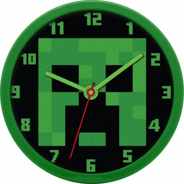 Kids Euroswan Zegar ścienny Minecraft 25 cm