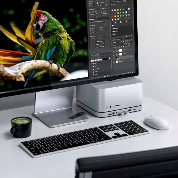 Satechi Stand & Hub - podstawka i hub do Mac Mini/Studio (USB-C 3.2, USB-A 3.2, 2x USB-A 3.0, 3,5mm jack, port micro/SD, NVMe/M.