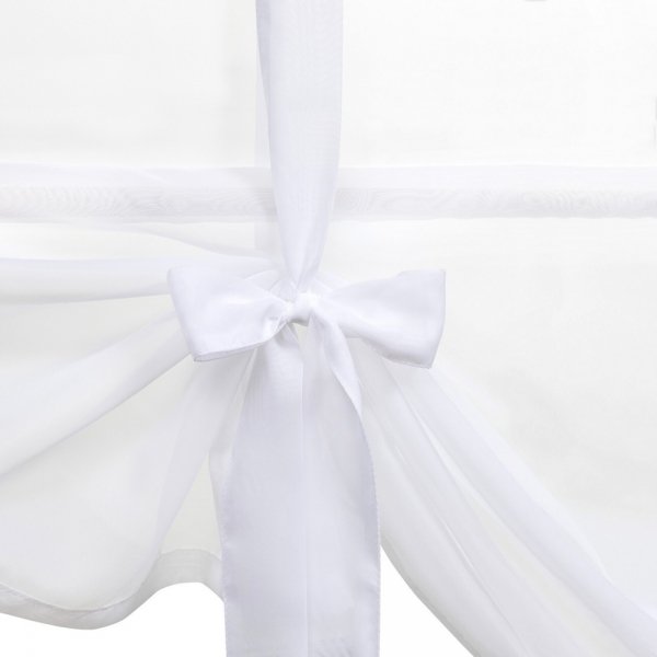 Stylowa kokarda rolety rzymskiej z woalu