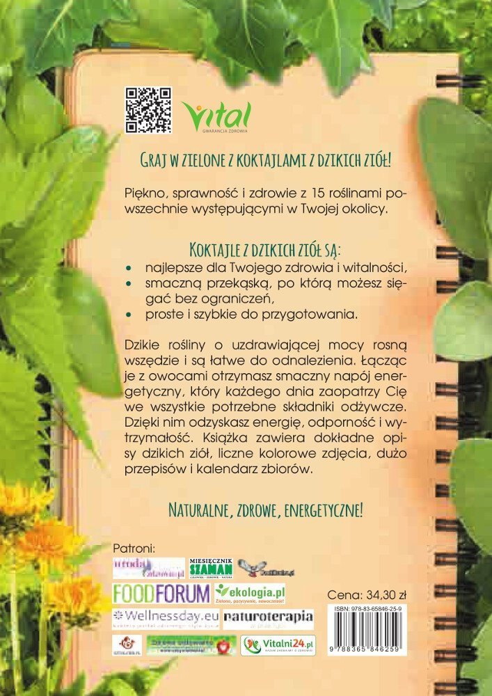 Smoothie z jadalnych roślin dziko rosnących