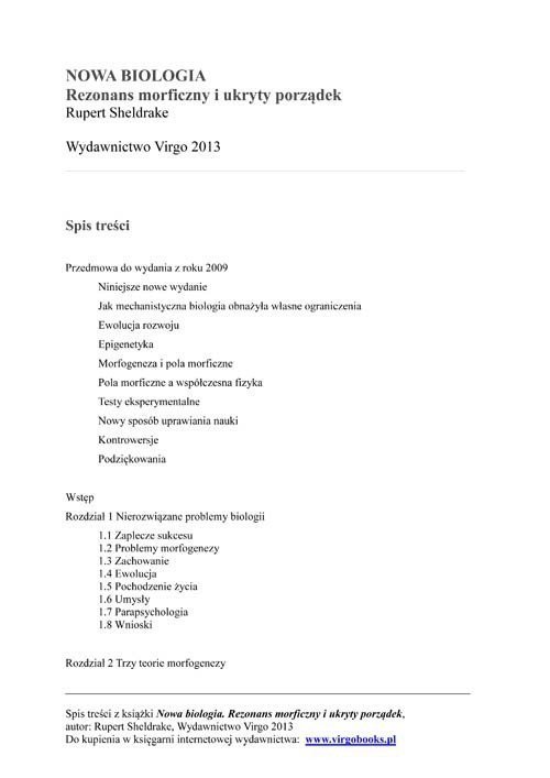 Nowa biologia hipoteza pól morficznych