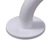 Winkelgriff 100/40 cm für barrierefreies Bad links montierbar weiß ⌀ 32 mm mit Abdeckrosetten
