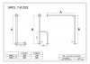 WC Stützgriff für barrierefreies Bad zur Wand-Boden-Montage links 80cm aus rostfreiem Edelstahl ⌀ 32 mit Abdeckrosetten mit Abdeckrosetten