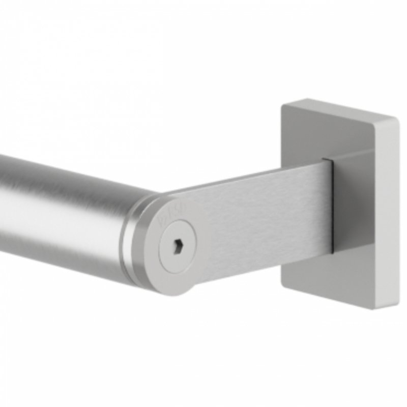 Winkelgriff für barrierefreies Bad 60/40 cm rechts / links montierbar aus rostfreiem Edelstahl ⌀ 32 mm MODULAR