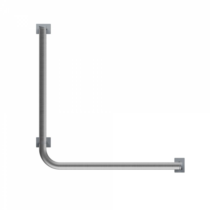 Winkelgriff für barrierefreies Bad 70/70 cm aus rostfreiem Edelstahl ⌀ 25 mm