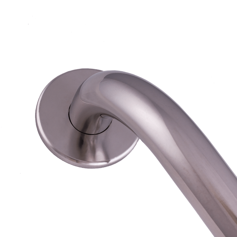 Handlauf für barrierefreies Bad 160 cm aus rostfreiem Edelstahl ⌀ 32 mm mit Abdeckrosetten