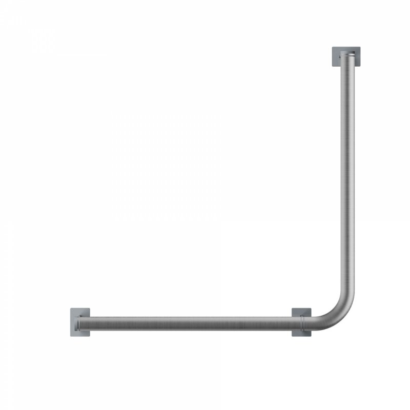 Winkelgriff für barrierefreies Bad 50/50 cm aus rostfreiem Edelstahl ⌀ 25 mm