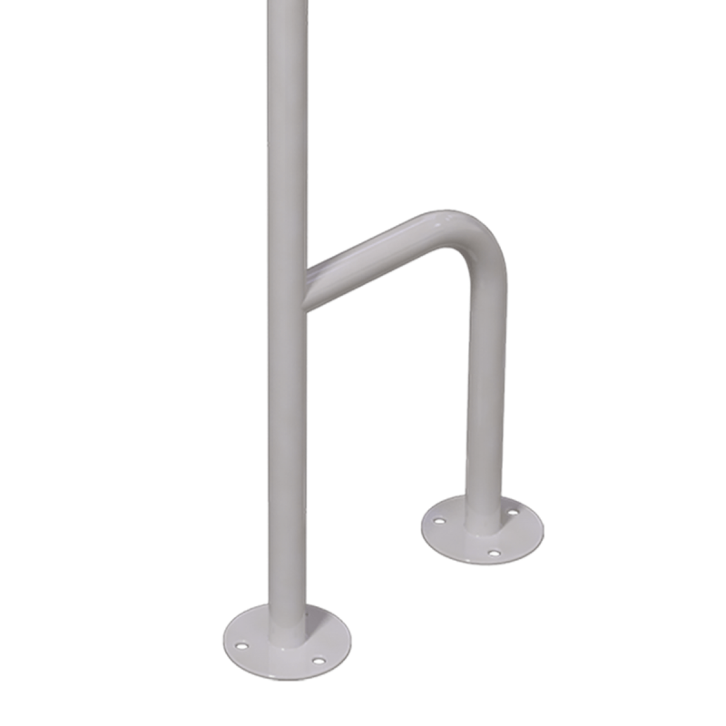 WC - Stützgriff für barrierefreies Bad links montierbar weiß 80 cm ⌀ 25 mm