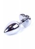 Plug-Jewellery Silver  Heart PLUG- Clear