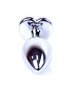 Plug-Jewellery Silver  Heart PLUG- Clear