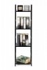Regał drewniany nowoczesny metalowa rama LOFT 4 półki czarny ModernHome