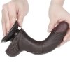 DILDO 7.5'' SLIDING SKIN DUAL LAYER DONG CZARNE