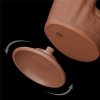 DILDO 12'' KING SIZED SLIDING SKIN DUAL LAYER DONG BRĄZOWY