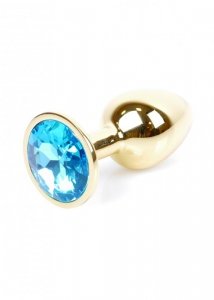 Plug-Jewellery Gold PLUG- Light Blue