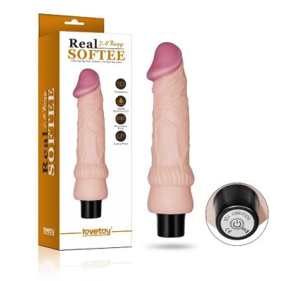7.8&quot;&quot; REAL SOFTEE Vibrating Dildo