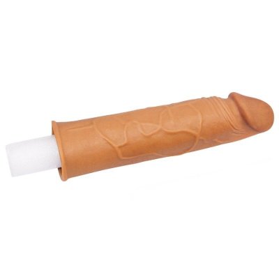 Add 1&quot;&quot; Pleasure X Tender Penis Sleeve Brown