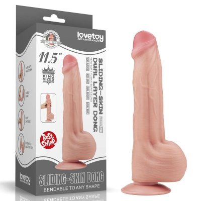 11.5&#039;&#039; King Sized Sliding Skin Dual Layer Dong