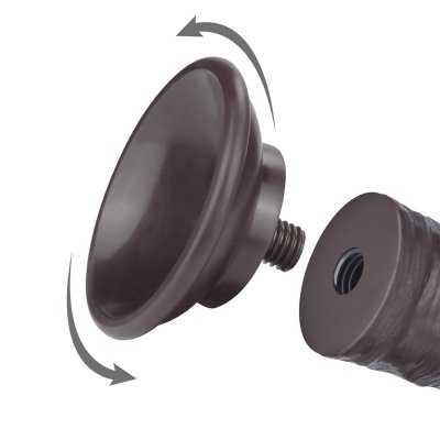 8&#039;&#039; Sliding Skin Dual Layer Dong Black