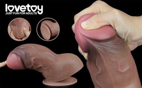 7.0&#039;&#039; Dual Layered Platinum Silicone Cock