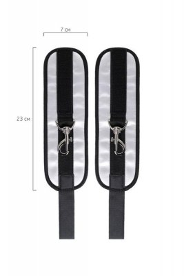 Anonymo hand clamps, polyester, silver, 23 cm
