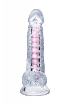 Flexible dildo A-Toys Paret, transparent, 18 cm