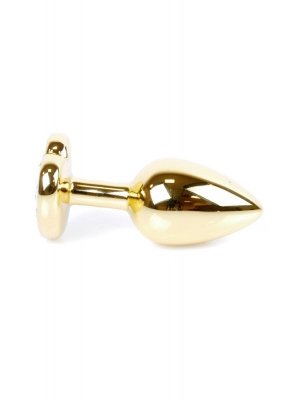 Plug-Jewellery Gold  Heart PLUG- Red