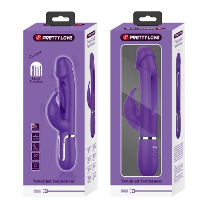 PRETTY LOVE - Kampas dark Purple, 7 vibration functions 4 licking settings