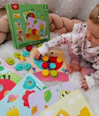 TOOKY TOY Układanka Klocki dla Dzieci Zwierzęta Dopasuj Nauka Kształtów Kolorów + Plansze